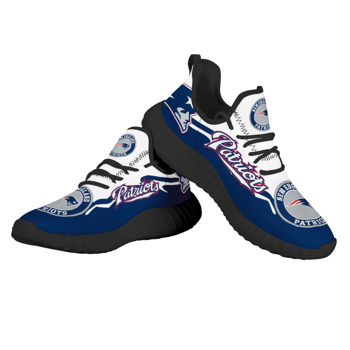 Men's NFL New England Patriots Mesh Knit Sneakers/Shoes 003
